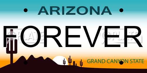 FOREVER Arizona License Plate