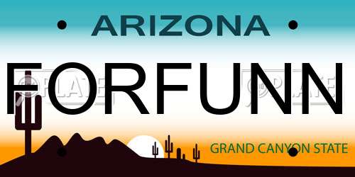 FORFUNN Arizona License Plate