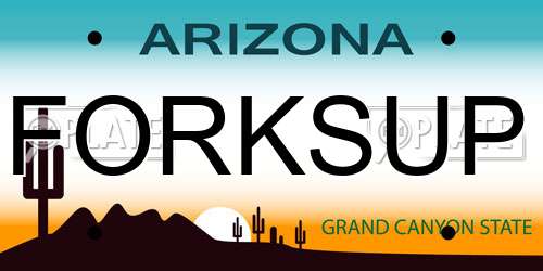 FORKSUP Arizona License Plate