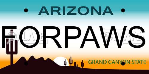 FORPAWS Arizona License Plate