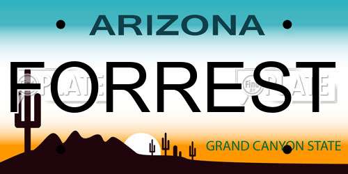 FORREST Arizona License Plate