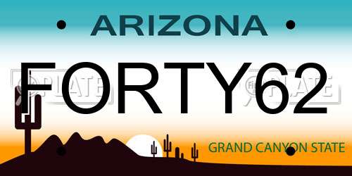 FORTY62 Arizona License Plate