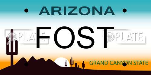 FOST Arizona License Plate