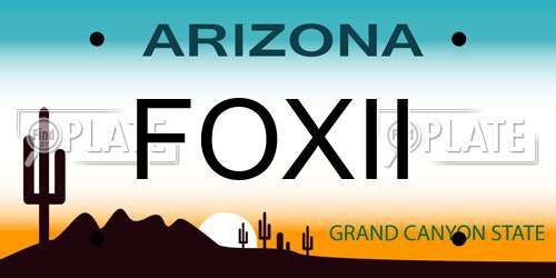FOXII Arizona License Plate