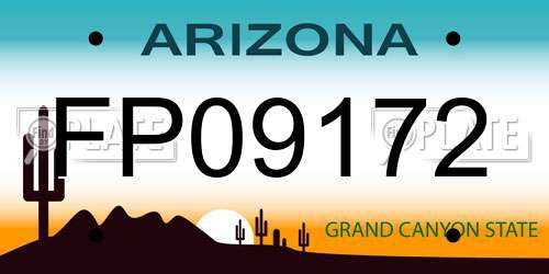 FP09172 Arizona License Plate