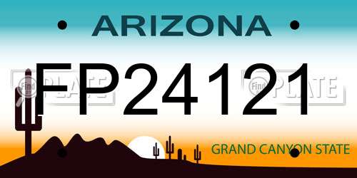 FP24121 Arizona License Plate