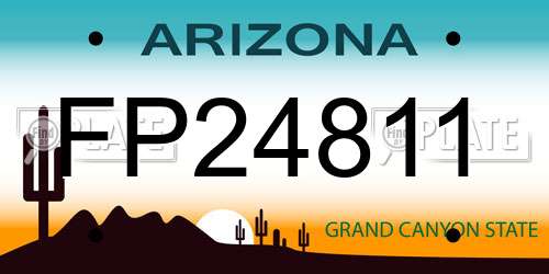 FP24811 Arizona License Plate
