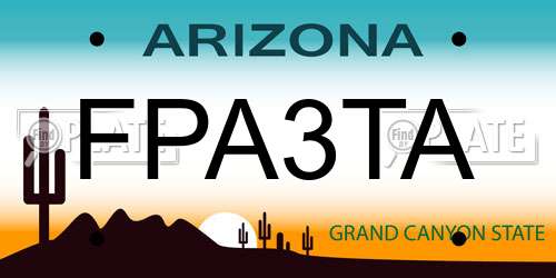 FPA3TA Arizona License Plate