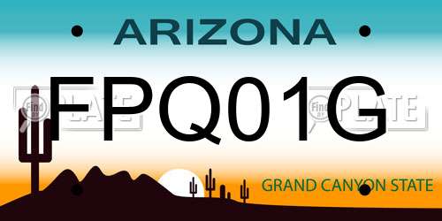 FPQ01G Arizona License Plate