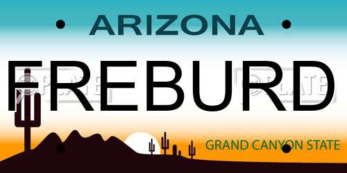 FREBURD Arizona License Plate