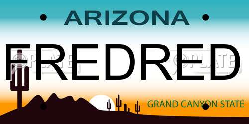 FREDRED Arizona License Plate