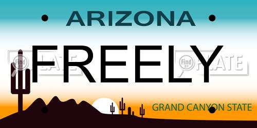 FREELY Arizona License Plate