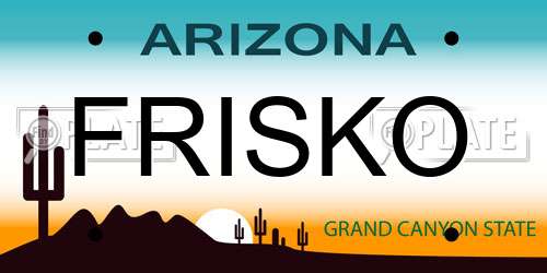 FRISKO Arizona License Plate