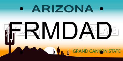 FRMDAD Arizona License Plate