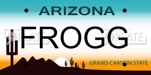 FROGG Arizona License Plate