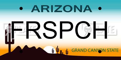 FRSPCH Arizona License Plate