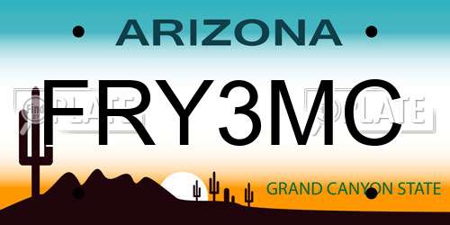FRY3MC Arizona License Plate