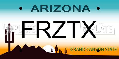 FRZTX Arizona License Plate
