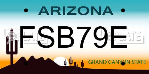 FSB79E Arizona License Plate