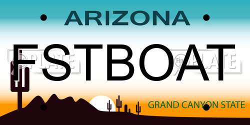 FSTBOAT Arizona License Plate