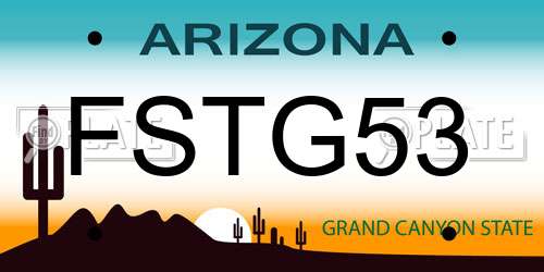 FSTG53 Arizona License Plate