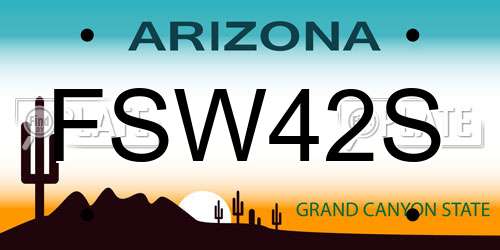 FSW42S Arizona License Plate