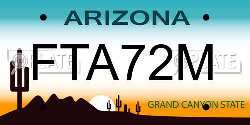 FTA72M Arizona License Plate