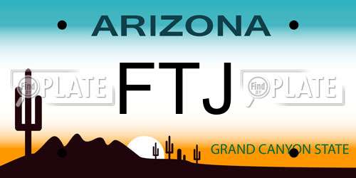 FTJ Arizona License Plate