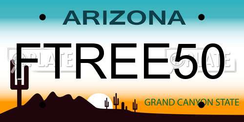 FTREE50 Arizona License Plate