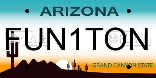 FUN1TON Arizona License Plate
