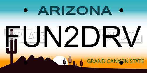 FUN2DRV Arizona License Plate