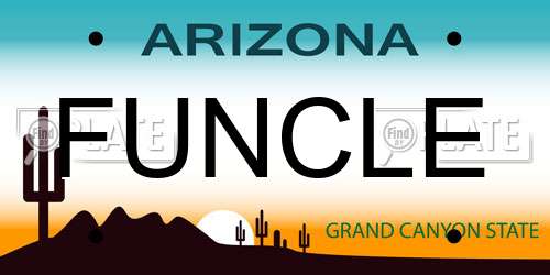 FUNCLE Arizona License Plate