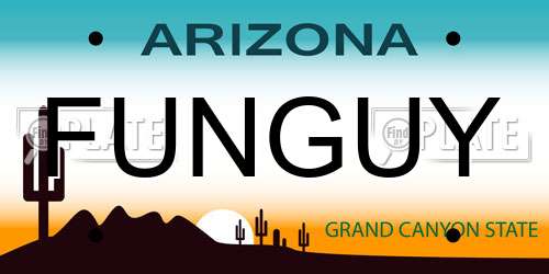FUNGUY Arizona License Plate