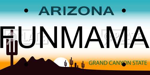 FUNMAMA Arizona License Plate