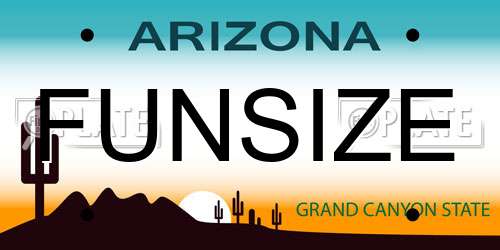 FUNSIZE Arizona License Plate