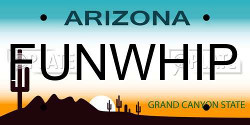 FUNWHIP Arizona License Plate