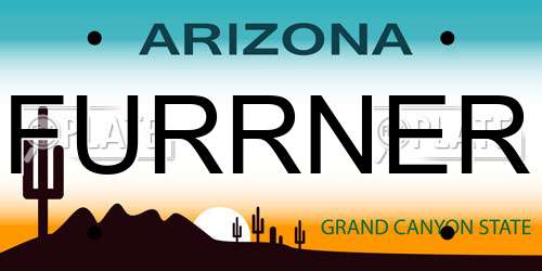 FURRNER Arizona License Plate