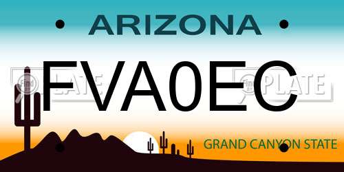 FVA0EC Arizona License Plate