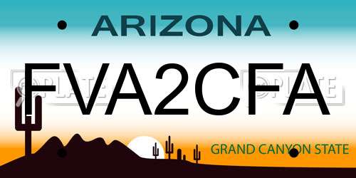 FVA2CFA Arizona License Plate