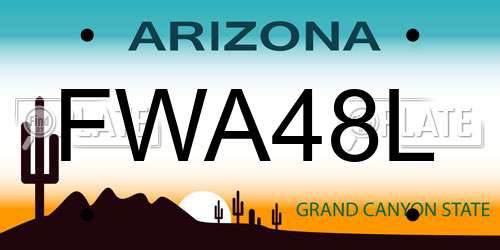 FWA48L Arizona License Plate