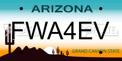 FWA4EV Arizona License Plate