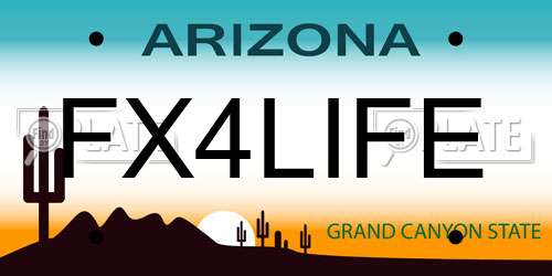 FX4LIFE Arizona License Plate