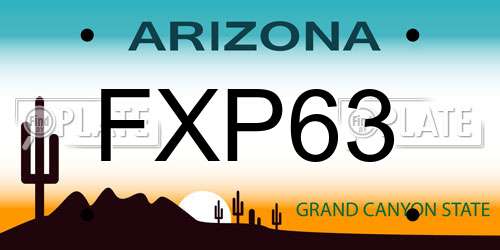 FXP63 Arizona License Plate