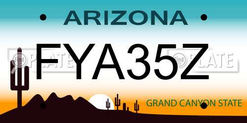 FYA35Z Arizona License Plate