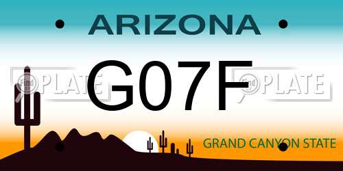G07F Arizona License Plate