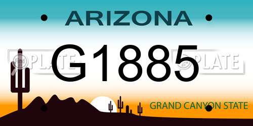 G1885 Arizona License Plate