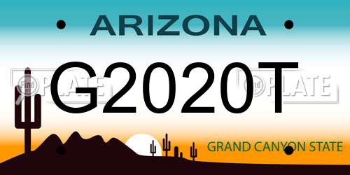 G2020T Arizona License Plate