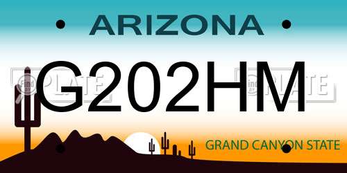 G202HM Arizona License Plate