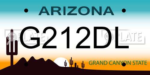 G212DL Arizona License Plate