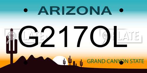 G217OL Arizona License Plate
